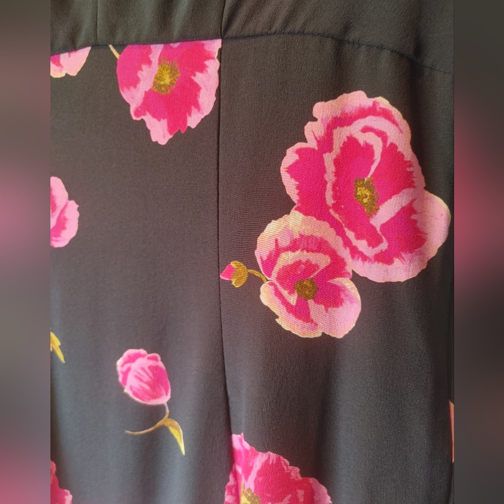Intermix Silk Floral Mini Dress Size 0 - Picture 8 of 10
